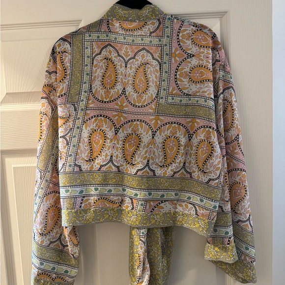 Anthropologie Kimono Saachi Tie Front Top - Picture 7 of 8